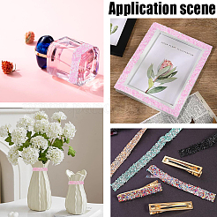 Self Adhesive Resin Rhinestone & Plastic Tape&nbsp;DIY-WH20081-008A