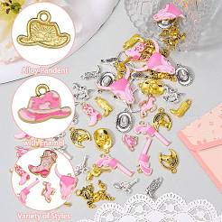 60Pcs 15 Styles West Cowboy Alloy Pendants&nbsp;FIND-SZ0019-69