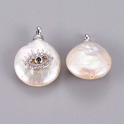 Natural Cultured Freshwater Pearl Pendants&nbsp;PEAR-F008-33P