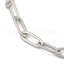 304 Stainless Steel Paperclip Chain Bracelets for Women&nbsp;BJEW-C046-02P