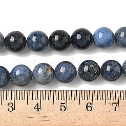 Natural Grade AA Dumortierite Quartz Round Bead Strands&nbsp;G-P075-43-8mm