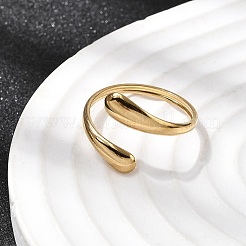 5Pcs 304 Stainless Steel Open Cuff Rings for Women&nbsp;RJEW-K313-03G