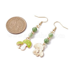 Real 18K Gold Plated Alloy Enamel Dangle Earrings&nbsp;EJEW-JE05667