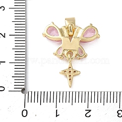 Brass Micro Pave Cubic Zirconia Pendants&nbsp;KK-Z141-03G