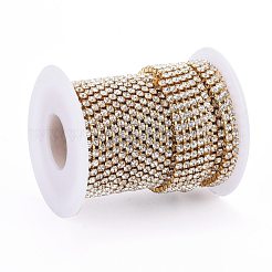 304 Stainless Steel Rhinestone Strass Chains&nbsp;STAS-T055-12G-A