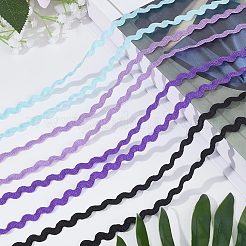 4 Strands 4 Colors Polyester Wave Bending Fringe Trim&nbsp;OCOR-GF0002-43B