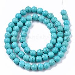 Synthetic Turquoise Beads Strands&nbsp;X-TURQ-S192-6mm-2