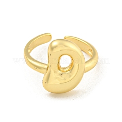 Brass Letter Open Cuff Rings for Women&nbsp;RJEW-G313-01D-G