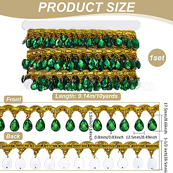 Polyester Lace Ribbon with Plastic Charms Tassel&nbsp;DIY-WH0656-11A