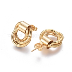 304 Stainless Steel Stud Earrings&nbsp;EJEW-L241-03G