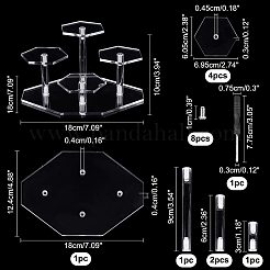 4-Tier Transparent Acrylic Model Toy Assembled Holders&nbsp;ODIS-WH0034-05A