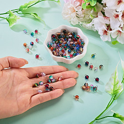 110Pcs 11 Colors Crackle Two Tone Glass Charms&nbsp;PALLOY-TAC0285
