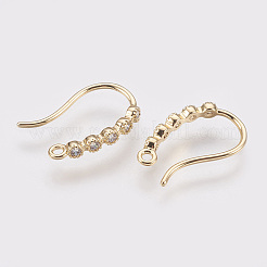 Brass Rhinestone Earring Hooks&nbsp;X-KK-R037-258G
