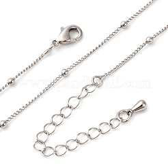 Brass Satellite Chain Necklaces&nbsp;MAK-L045-08P