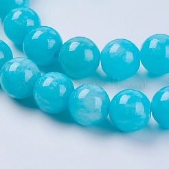 Natural Yellow Jade Beads Strands&nbsp;G-G598-8mm-YXS-28