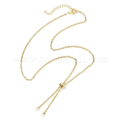 3Pcs 3 Colors Adjustable Stainless Steel Cable Chain Slider Necklace Making&nbsp;AJEW-JB01229