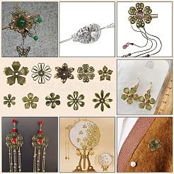 200Pcs 10 Styles Iron Bead Caps&nbsp;IFIN-YW0004-04