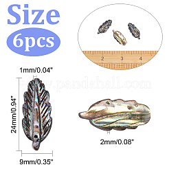 6Pcs Natural Paua Shell Pendants&nbsp;FIND-AR0002-18