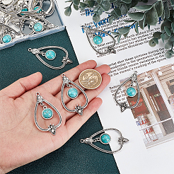 20Pcs Synthetic Turquoise Big Pendants&nbsp;FIND-AR0002-27