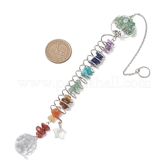 Gemstone Glass Sun Catcher Pendant&nbsp;HJEW-JM04656