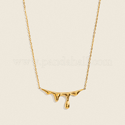 Minimalist 304 Stainless Steel Lava Shape Pendant Necklaces for Women&nbsp;EJ9264-1