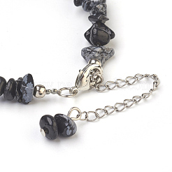 Natural & Synthetic Mixed Stone Chip Beads Anklets&nbsp;AJEW-AN00229
