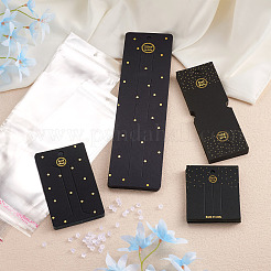 80Pcs 4 Style Rectangle Cardboard Jewelry Display Cards&nbsp;CDIS-YS0001-04