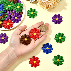 50Pcs 5 Colors Computerized Embroidery Cloth Iron on/Sew on Patches&nbsp;PATC-CY0001-17B
