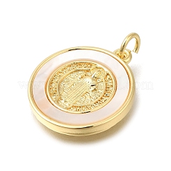 Brass Micro Pave Cubic Zirconia Pendants&nbsp;KK-R002-05G