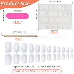 Plastic Full Cover Press On False Nails&nbsp;MRMJ-CP0001-74