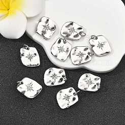 SHEGRACE Brass Micro Pave Clear Cubic Zirconia Pendants&nbsp;XGRQ2C849-404P