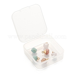 6Pcs 3 Style Electroplate Natural Gemstone Charms&nbsp;G-FS0001-39