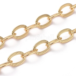 Brass Textured Cable Chains&nbsp;CHC-G005-25G