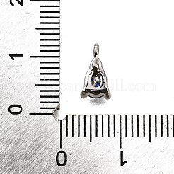Brass Micro Pave Cubic Zirconia Pendants&nbsp;KK-D356-08G-P