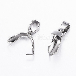 Tarnish Resistant 304 Stainless Steel Pendant Pinch Bails&nbsp;STAS-G179-09P