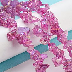 Electroplated Natural Quartz Beads Strands&nbsp;G-M412-01B