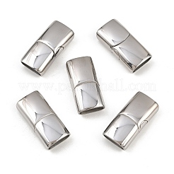 Tarnish Resistant Smooth 304 Stainless Steel Magnetic Clasps with Glue-in Ends&nbsp;STAS-E055-10