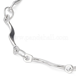 Non-Tarnish 304 Stainless Steel Wave Bar Link Chain Bracelets&nbsp;BJEW-K226-12P
