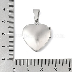 304 Stainless Steel Rhinestone Locket Pendants&nbsp;STAS-U040-17P