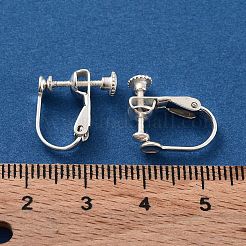 925 Sterling Silver Clip-on Earring Findings&nbsp;STER-M117-02S