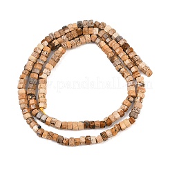 Natural Picture Jasper Beads Strands&nbsp;G-G345-C25-2x4mm