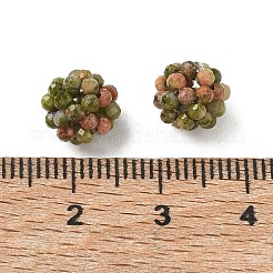 Natural Unakite Woven Beads&nbsp;GG-CBA2E9C-F07-01