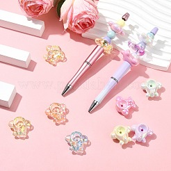 60Pcs 2 Styles UV Plating Opaque Acrylic Beads&nbsp;MACR-CJ0002-36