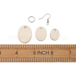 DIY Unfinished Wooden Pendant Earring Making Kits&nbsp;DIY-YS0001-17