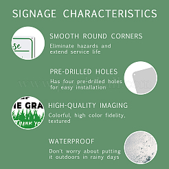 2Pcs 2 Style Aluminum Warning Signs&nbsp;DIY-GL0003-64A
