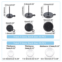DIY Blank Dome Stud Earring Making Kit&nbsp;STAS-UN0040-32