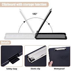 8Pcs Rectangle Plastic Clipboards&nbsp;AJEW-GA0010-14