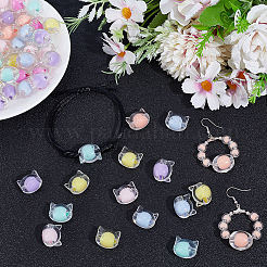 70Pcs 7 Colors Transparent Acrylic Beads&nbsp;MACR-PA0001-73
