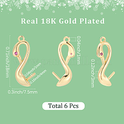 6Pcs Brass Peg Bails&nbsp;KK-SC0007-57