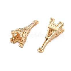 Brass Micro Pave Cubic Zirconia Pendants&nbsp;KK-B125-21G